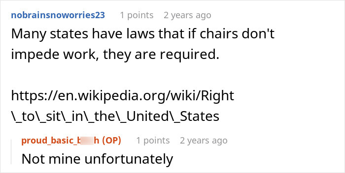 Woman Reports Boss For Taking Away Chairs Among Other Things, Watches Him Sweat