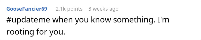 Screenshot of a social media comment showing support with hashtag updateme for a graphic designer&rsquo;s stolen work case.