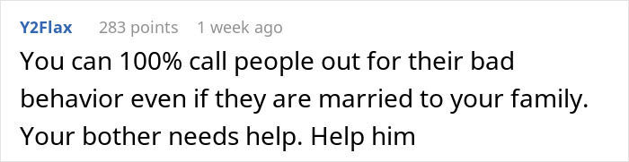 Comment discussing calling out bad behavior in families when a woman tells fianc&eacute; his gaming days are over and he logs off for good.