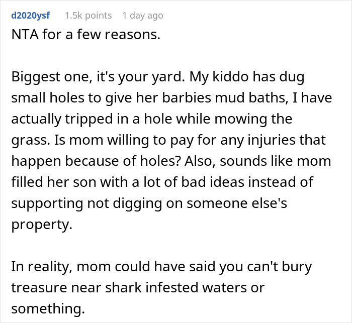 Neighbor child digging small holes in a lawn, causing damage and potential hazards to the grass and yard.