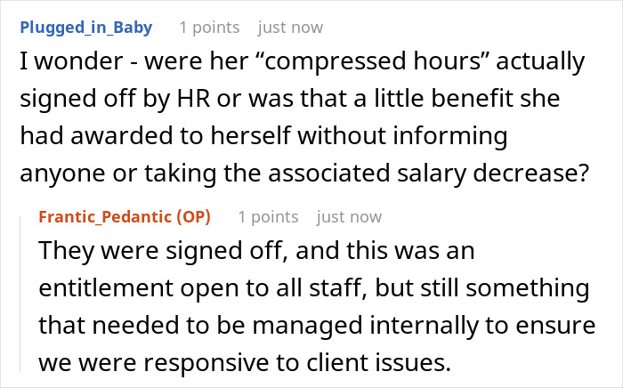 Screenshot of an online discussion about a boss claiming employee bullying by asking questions and playing it by the book.