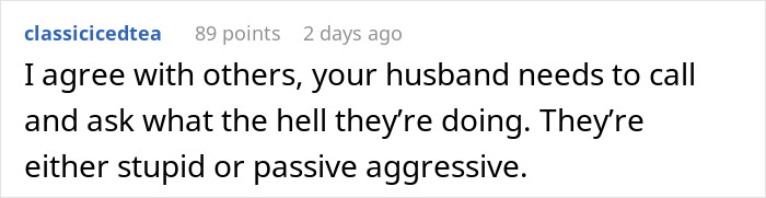 Comment on a forum discussing helicopter mom disrupting honeymoon with constant calls about grandkids, causing tension for the couple.