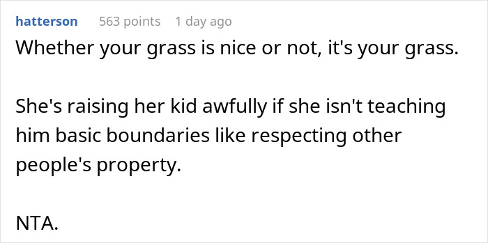 Neighbor child digging and ruining lawn causing visible damage to green grass in a residential yard.