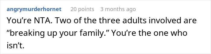 Reddit comment discussing a man gaslighting his pregnant wife and the regret after their marriage fails.
