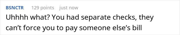 Screenshot of an online comment discussing a millionaire running out before paying a bill, highlighting entitlement and behavior.