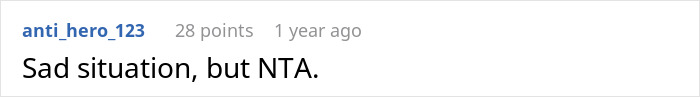 Screenshot of a Reddit comment stating Sad situation, but NTA, related to neglectful mom and children covered in filth case.