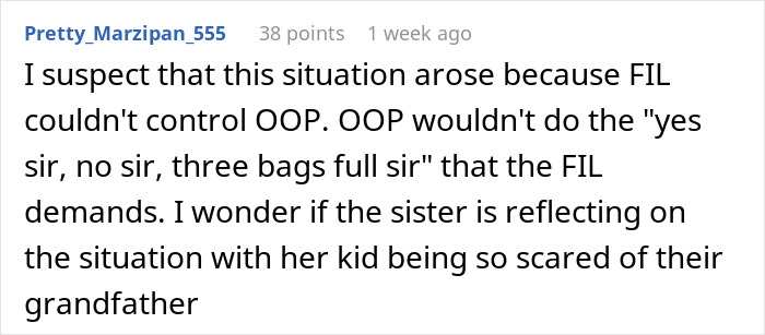 Comment expressing suspicion on FIL&rsquo;s control issues causing tension over missing iPad and wife&rsquo;s silence impacting family dynamics.