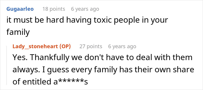 Online conversation about girl’s 11th birthday spoiled by visiting relatives demanding cake, gifts, and full attention. Online conversation about girl’s 11th birthday spoiled by visiting relatives demanding cake, gifts, and full attention.