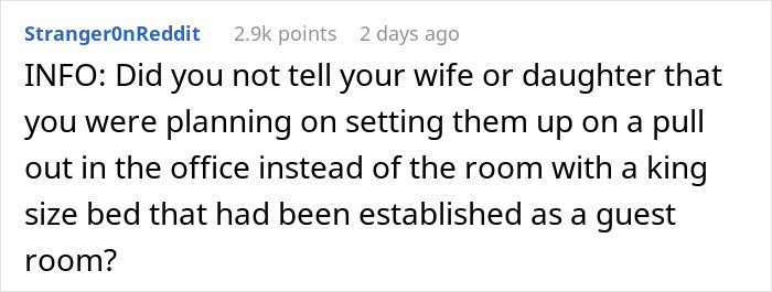 Reddit comment discussing a man prioritizing his miniature wargaming studio over his daughter and fianc&eacute;.