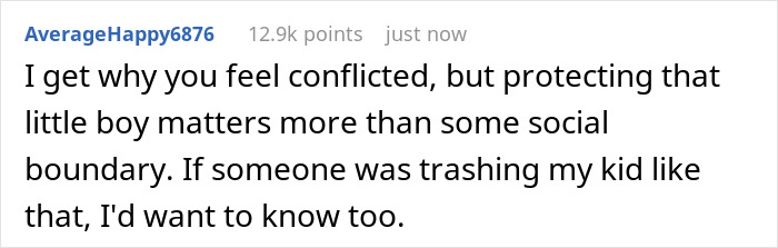 Comment discussing protecting a groom&rsquo;s son during a tense bachelorette bash where a guest records the incident.