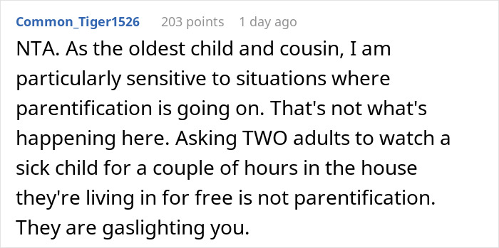 Screenshot of an online comment discussing a mom blowing up at daughters and calling them pathetic over their treatment of half-brother.