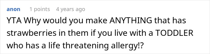 Screenshot of a comment discussing refusal to pay medical bills after a toddler&rsquo;s life-threatening allergic reaction.