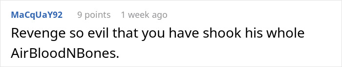 Text post showing a comment about petty revenge after an Airbnb host tries to raise the price last minute.