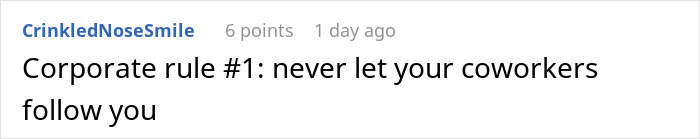 Reddit comment on corporate rules about coworkers, with the phrase bottomless mimosa brunch as the main SEO keyword.