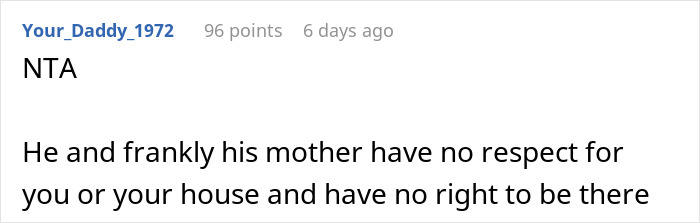 Screenshot of a user comment discussing exclusion of nephew from son's birthday and accusations of fatphobia in family dispute.
