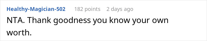 Comment praising a woman for knowing her worth after boyfriend expresses no interest in marriage or having kids. Comment praising a woman for knowing her worth after boyfriend expresses no interest in marriage or having kids.
