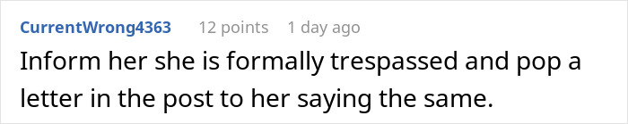 Comment suggesting to formally trespass and send a letter to Karen who fakes wellness checks and complains about lawns. Comment suggesting to formally trespass and send a letter to Karen who fakes wellness checks and complains about lawns.