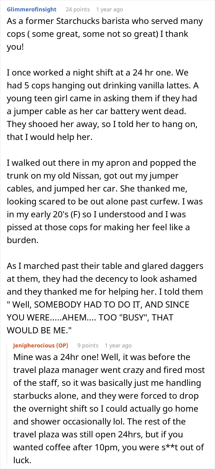 Barista uses decaf revenge to teach rude trooper a lesson in respect with clever coffee comeback.