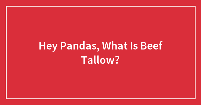 Hey Pandas, What Is Beef Tallow?