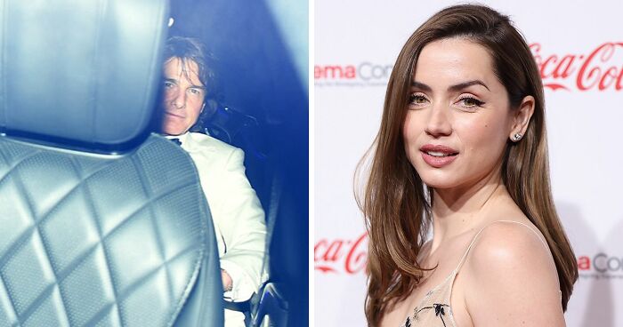 Ana De Armas Hides As She’s Spotted With Tom Cruise At David Beckham’s 50th Birthday Party