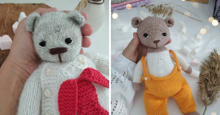 “My Bear Stories”: I’m In Love With Teddy Bears, And I’m Rediscovering That Love Through Knitting Toys (10 Pics)