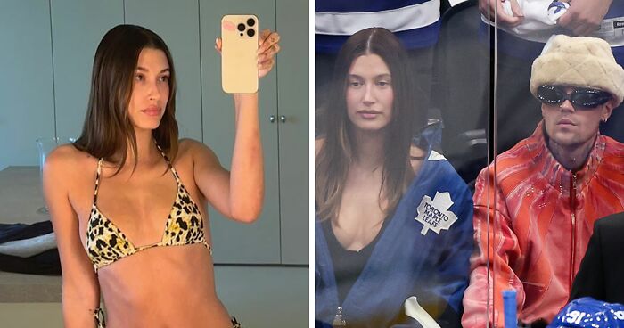 Hailey Bieber Posts Bikini Selfie After Husband Justin’s Hockey Game Tantrum
