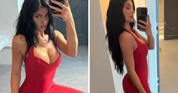 “Sad This Is All She Does”: Kylie Jenner’s Photo In Low-Cut Dress Sparks Fan Concern