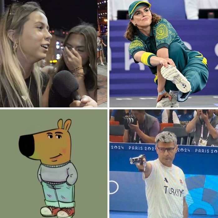 Collage showing people and a cartoon, illustrating ways things have changed through the years according to people online.