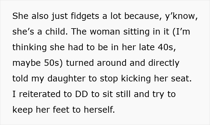 Mom defends her toddler mid-flight as an angry passenger reacts to the child fidgeting and moving in her seat. Mom defends her toddler mid-flight as an angry passenger reacts to the child fidgeting and moving in her seat.