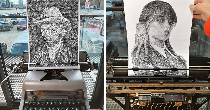 This Artist Draws With A Typewriter, Here Are 30 Of His New Impressive Images