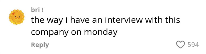 Comment stating anticipation about an upcoming job interview with a company, reflecting concerns about AI job interviews.