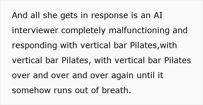 AI interviewer malfunctioning repeatedly in a job interview, raising concerns among applicants and people online about AI in hiring.