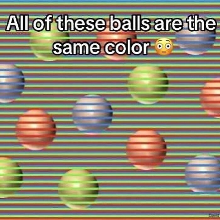 Optical illusion with balls appearing different, highlighting the inside of Big Ben and showing how everything can be interesting.