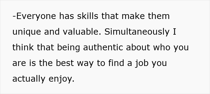 Text excerpt about finding a job you enjoy, shared by a professional career coach offering interview and job landing tips.