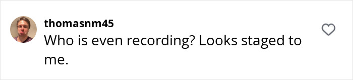 Comment by user thomasnm45 questioning the authenticity of a video related to Bonnie Blue's arrest update.