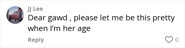 Comment from JJ Lee expressing admiration and wishing to have the youthful glow of the 63-year-old Friends star who sang Smelly Cat.