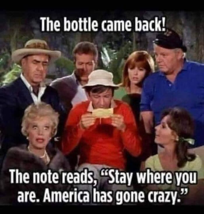 Group of people reading a note with caption related to memes balancing on the brink of being offensive.