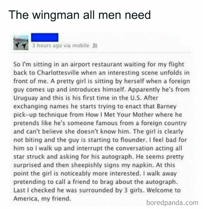 Text meme about a wingman story at an airport restaurant, showcasing silly and relatable moments from spicy memes.