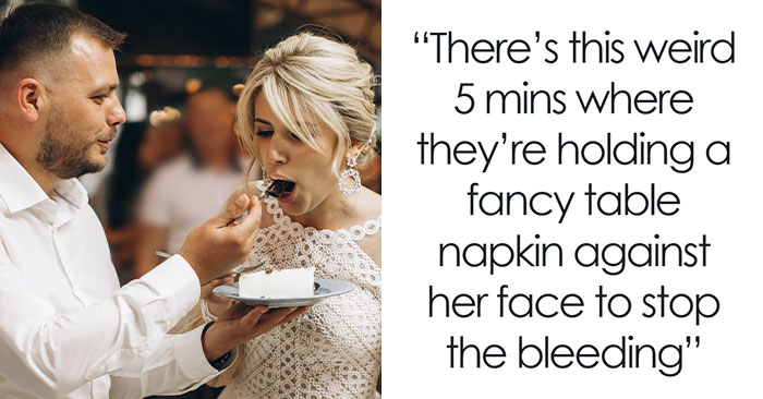 Wedding Guest Witnesses Groom Smearing Cake On Bride’s Face With A Fork, Then Their Divorce