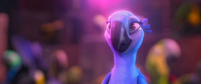 Animated blue bird character in a colorful scene, illustrating the theme of unconventional crushes people actually have.