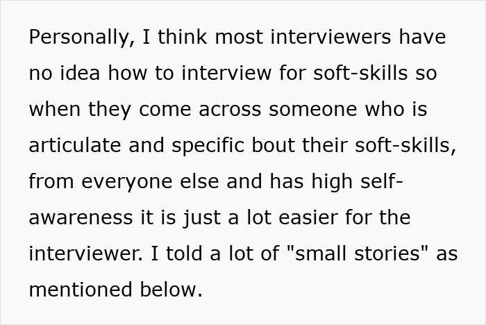 Text discussing tips from a professional career coach on how to ace interviews and land dream jobs using soft skills.