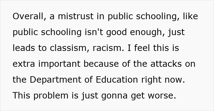 Text excerpt discussing mistrust in public schooling, highlighting dangerous alt-right rabbit holes affecting women&rsquo;s perspectives.