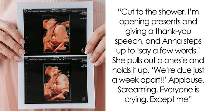 Emotional Baby Shower Gets Crashed By Best Friend’s Pregnancy Reveal, Mom-To-Be Is Left Speechless