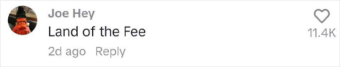 Screenshot of a social media comment sarcastically discussing fees at American grocery shops amid self-checkout and morning shopping charges. Screenshot of a social media comment sarcastically discussing fees at American grocery shops amid self-checkout and morning shopping charges.