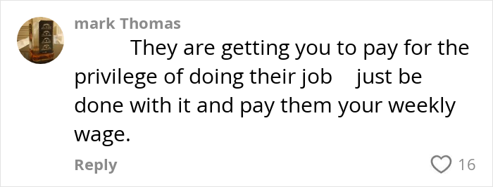 Comment on American grocery shops charging fees, discussing self-checkout and morning shopping fee complaints. Comment on American grocery shops charging fees, discussing self-checkout and morning shopping fee complaints.