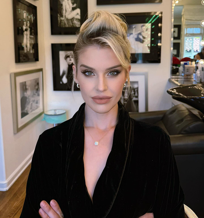 Kelly Osbourne with styled blonde hair and makeup, showcasing a stunning transformation amid plastic surgery and Ozempic rumors.