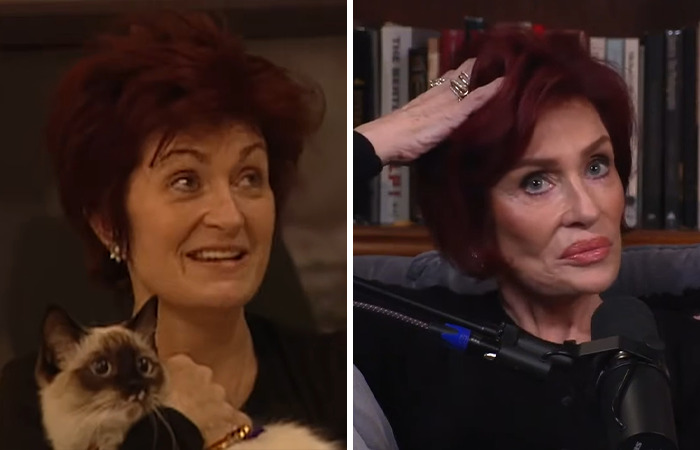 Side-by-side photos showing Kelly Osbourne's transformation, fueling Ozempic and plastic surgery rumors.