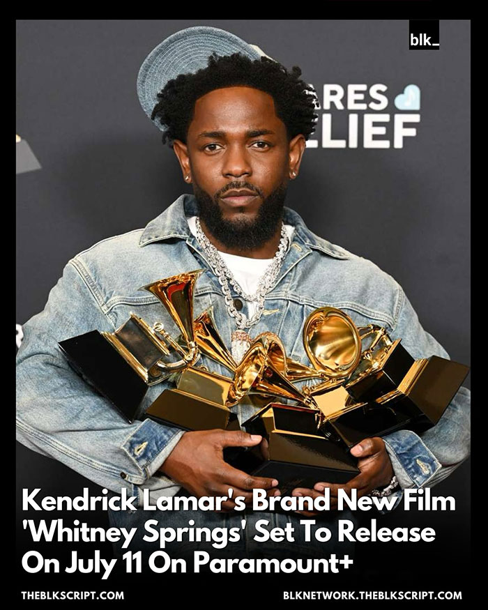 Kendrick Lamar holding multiple Grammy awards symbolizing his net worth growth without selling out.