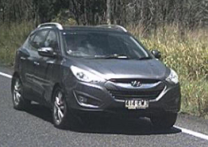 Grey Hyundai SUV parked on a rural road with surrounding trees, related to Phoebe Bishop flatmate's leaked messages.