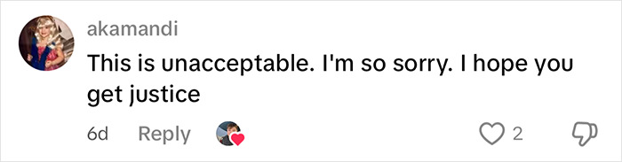 Comment on social media expressing support and hope for justice for the lesbian who was beaten unconscious for using McDonald's bathroom.